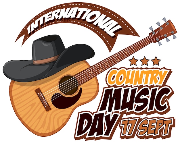 Free Vector international country music poster design