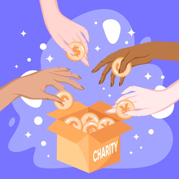 Free Vector international day of charity flat design