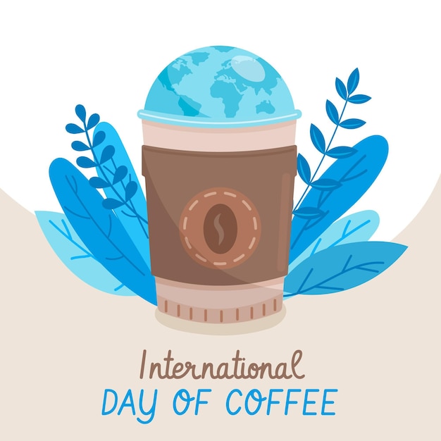 Free Vector international day of coffee