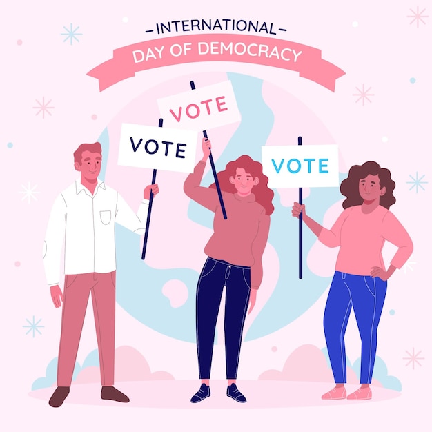 Free Vector international day of democracy concept