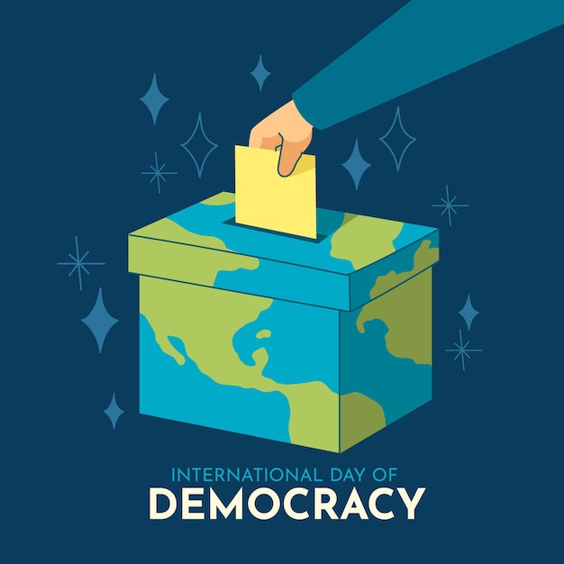 Free Vector international day of democracy concept