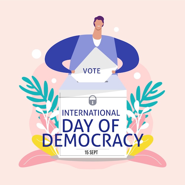 Free Vector international day of democracy concept