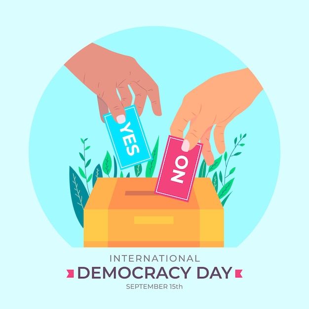 Free Vector international day of democracy event style