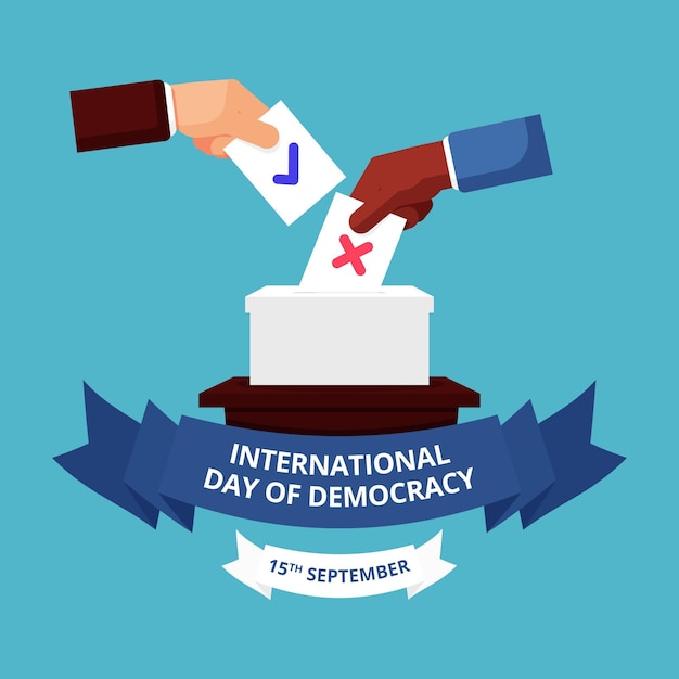 Free Vector international day of democracy flat design background