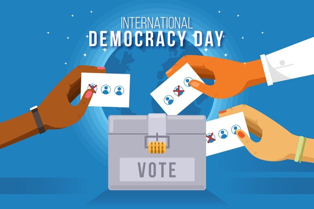 International day of democracy illustration