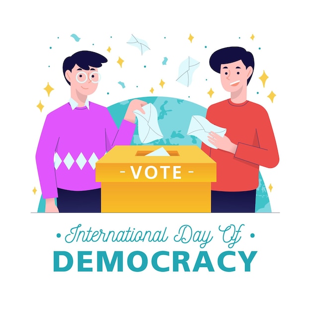 Free Vector international day of democracy