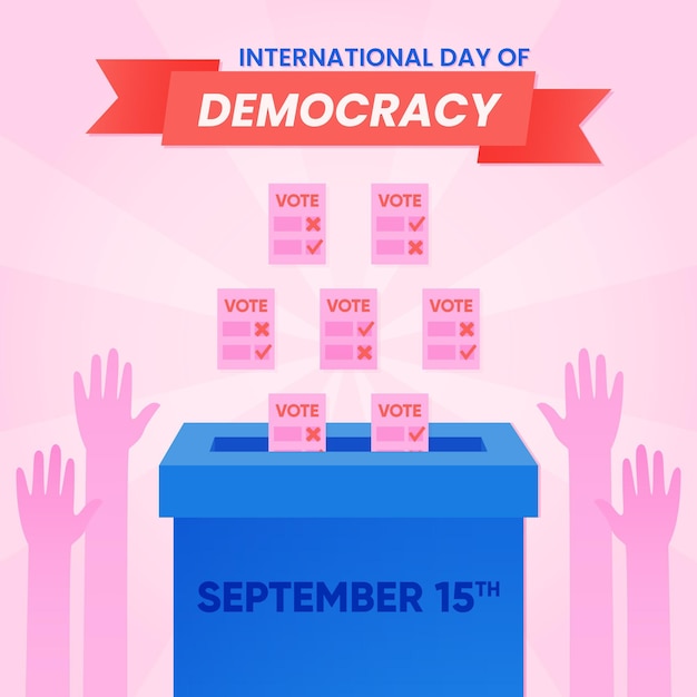 Free Vector international day of democracy