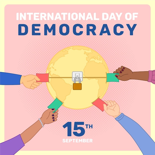 Free Vector international day of democracy