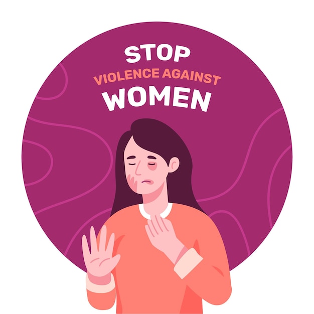 International day for the elimination of violence against women background with female