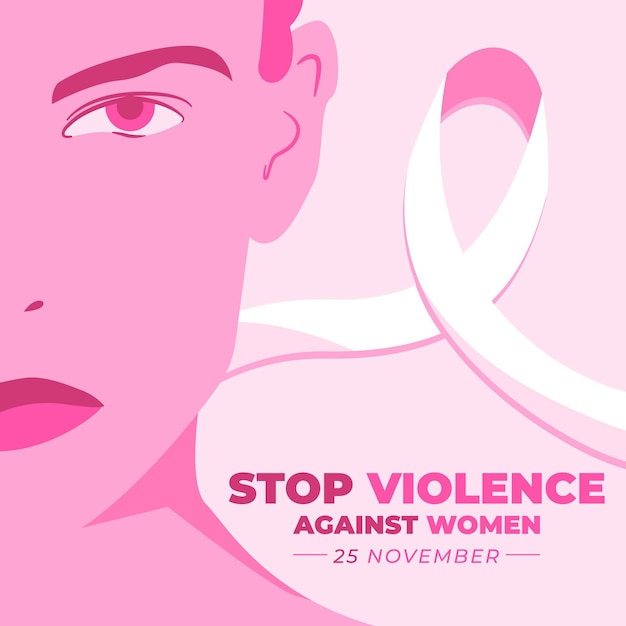 Free Vector international day for the elimination of violence against women