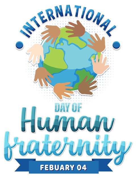 Free vector international day of human fraternity