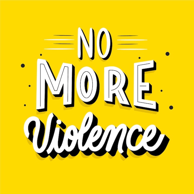 International day of non violence lettering