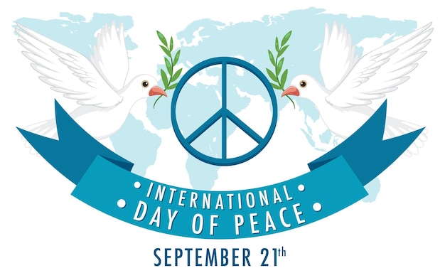 Free vector international day of peace banner design