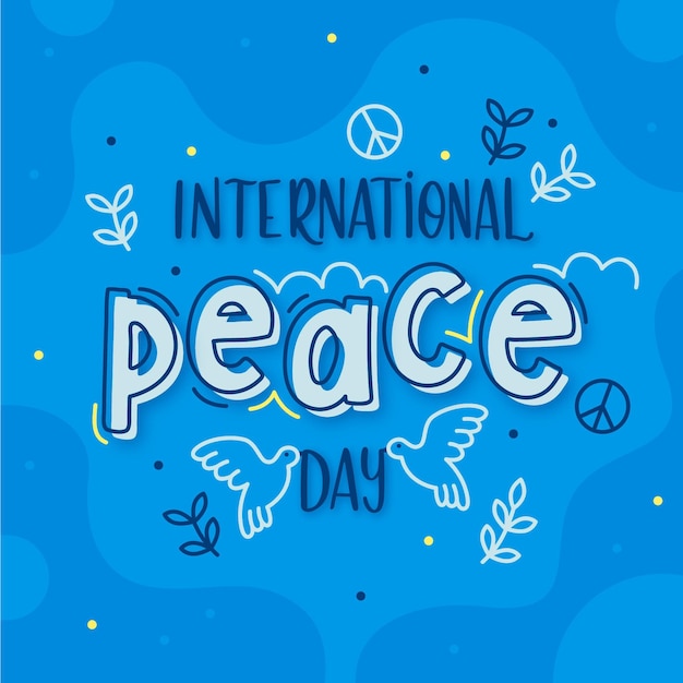 International day of peace lettering