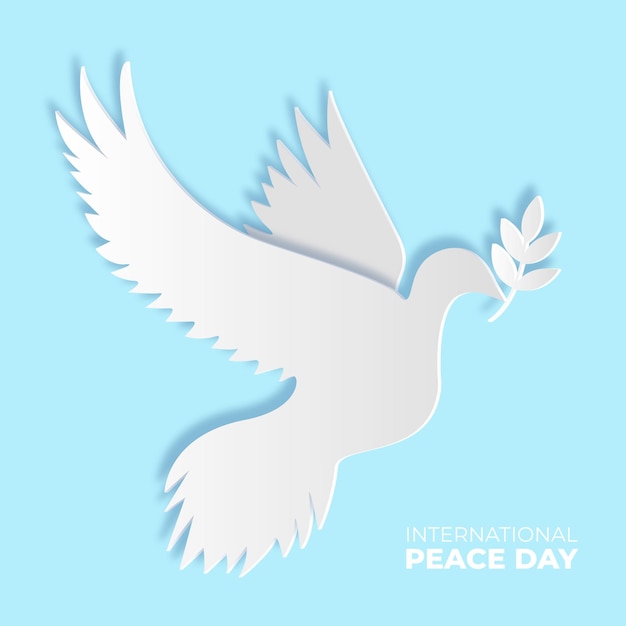 International day of peace in paper style