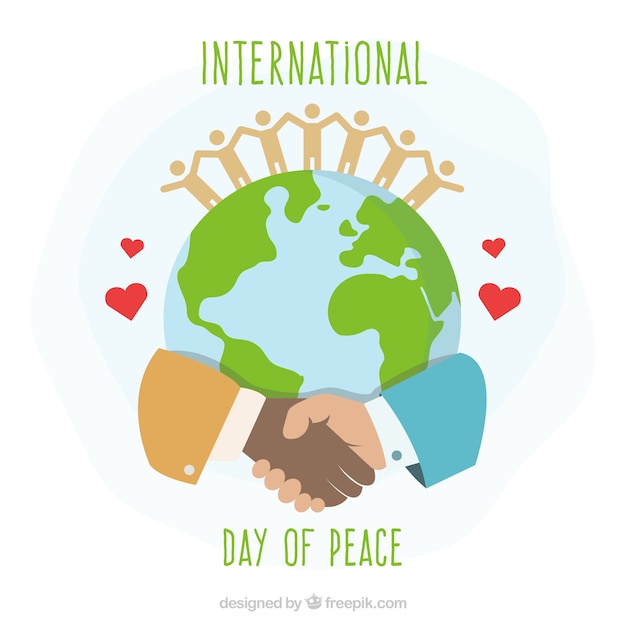 International day of peace, united hands around the world