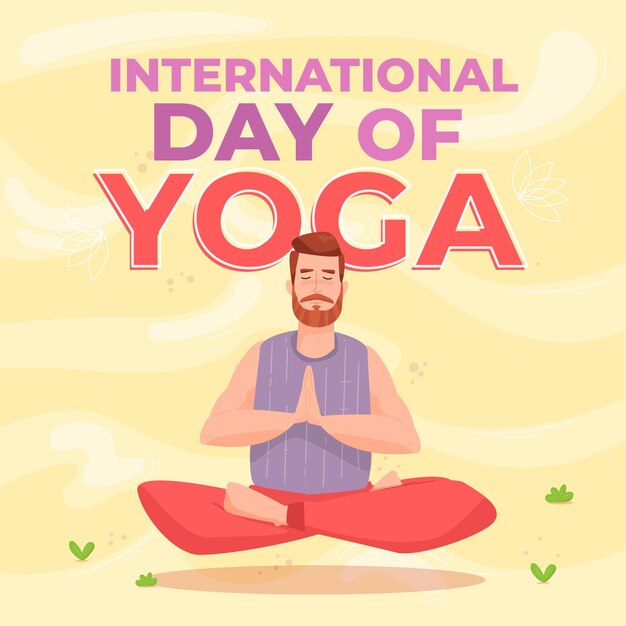 International day of yoga illustration theme