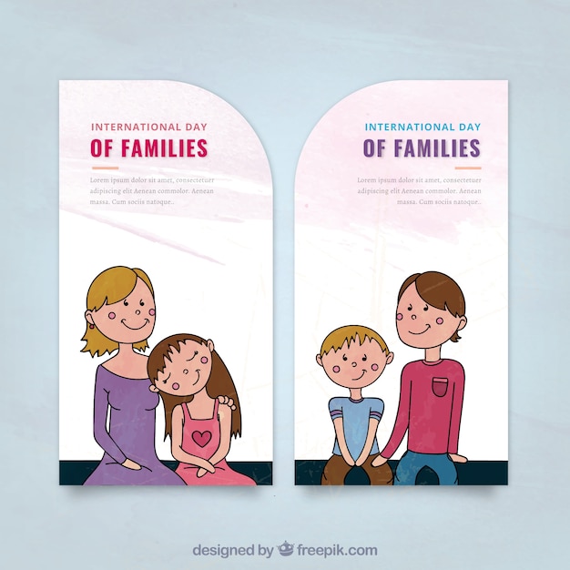 Free vector international family day card