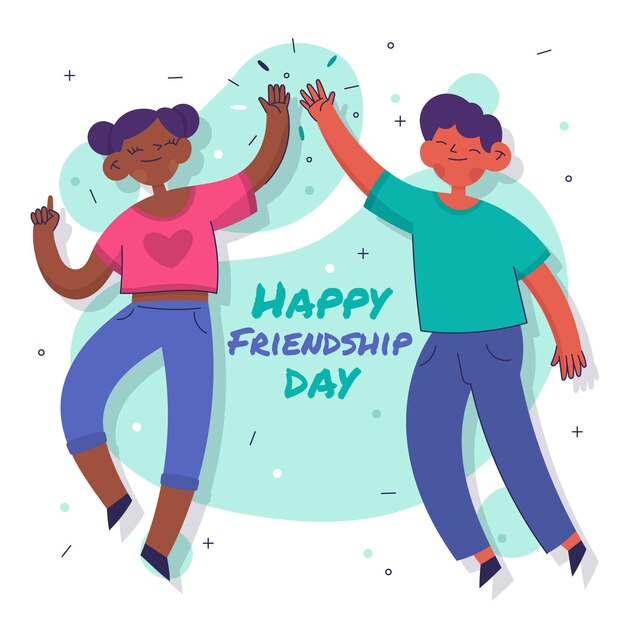 International friendship day illustration