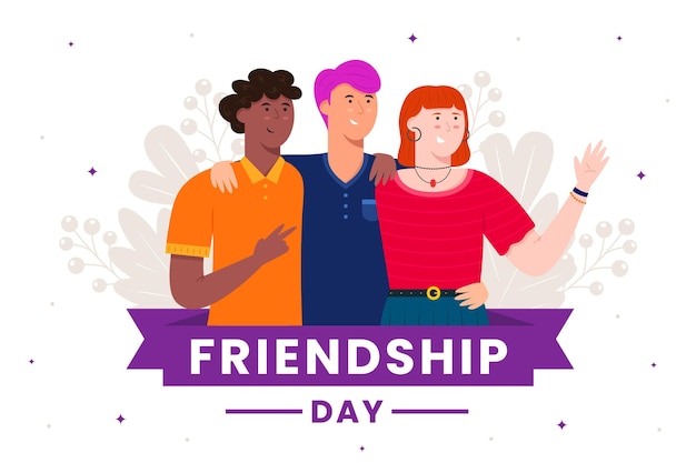 Free Vector international friendship day illustration