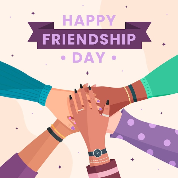 Free Vector international friendship day illustration