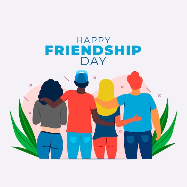 Free Vector international friendship day illustration