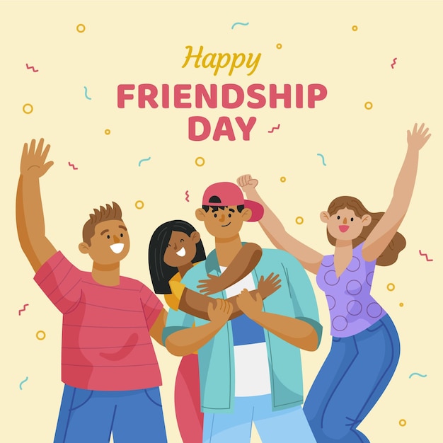 International friendship day illustration