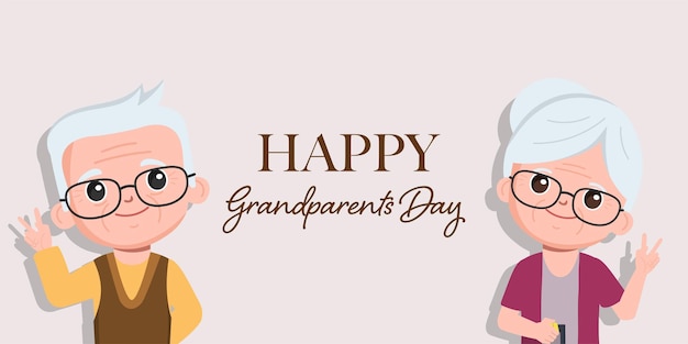 International grandparents day illustration cartoon 