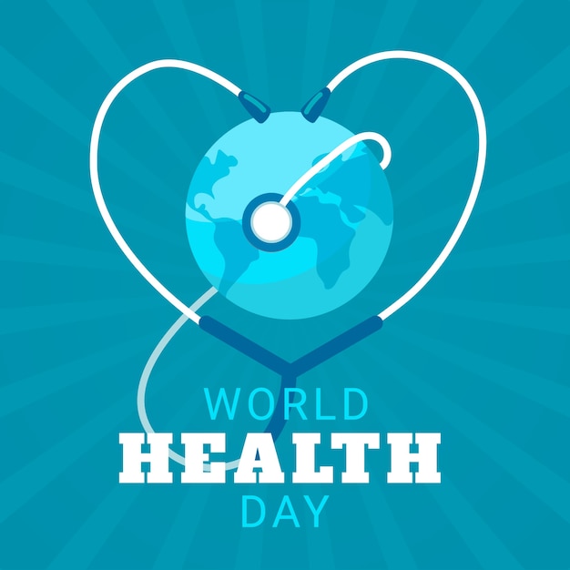 International health day in flat design