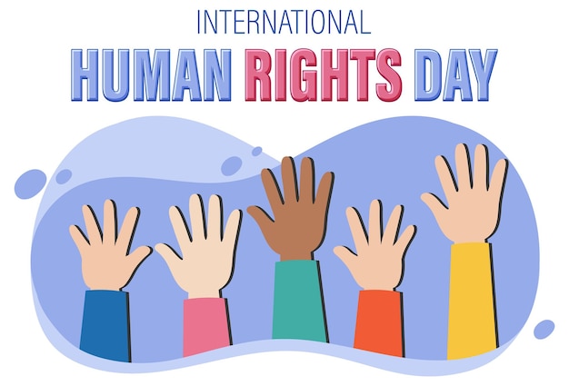 Free Vector international human rights day banner design