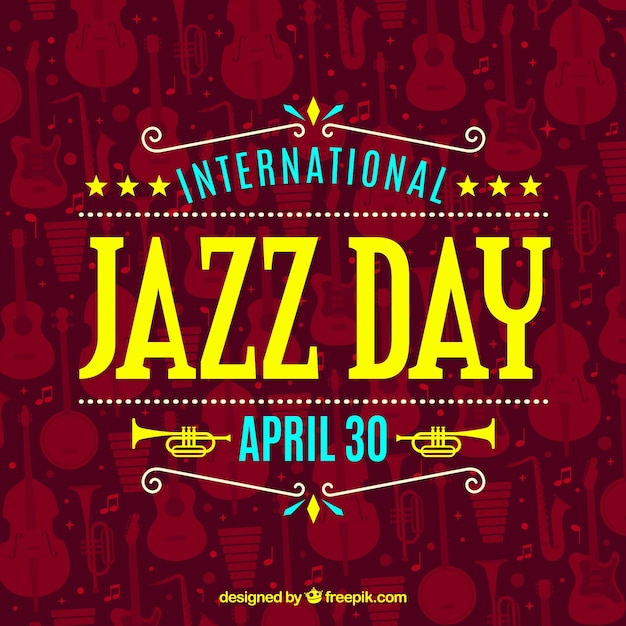 Free Vector international jazz day background