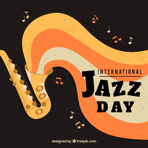 International jazz day flat background