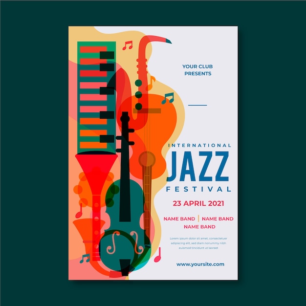 International jazz day flyer template