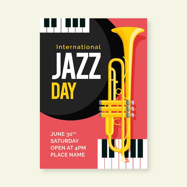 International jazz day flyer template