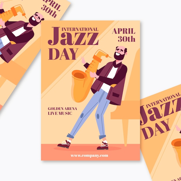 International jazz day flyer template