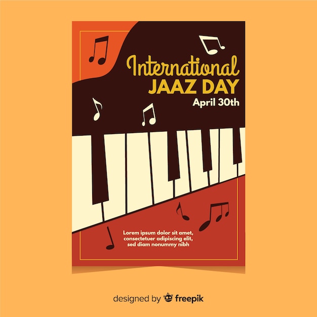 International jazz day poster template