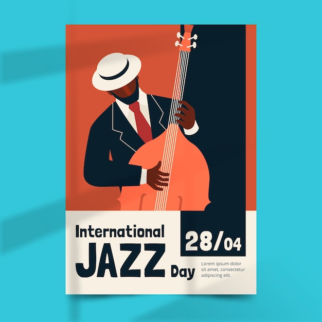 International jazz day poster template