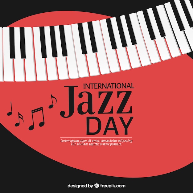 Free Vector international jazz day template