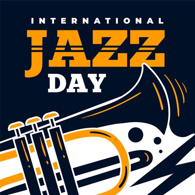 International jazz day with trumpet