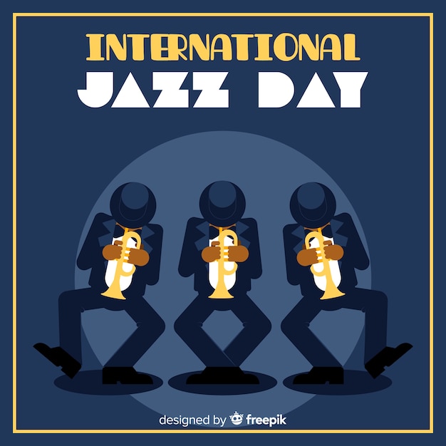 Free Vector international jazz day