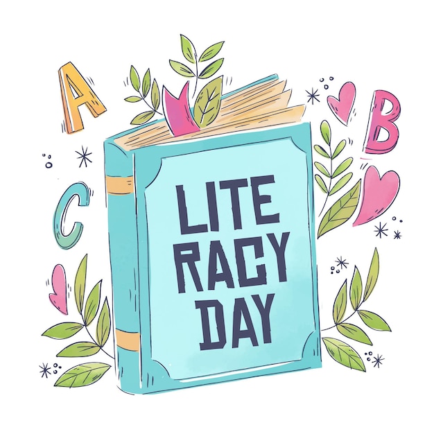 Free Vector international literacy day concept