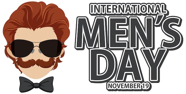 Free vector international mens day for poster or banner design