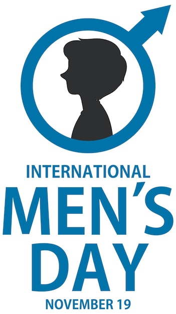 Free Vector international mens day for poster or banner design