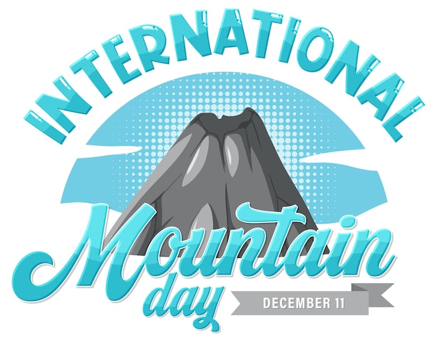 Free Vector international mountain day banner design