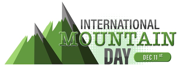 Free Vector international mountain day banner design