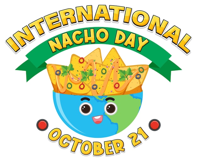 Free Vector international nacho day banner design