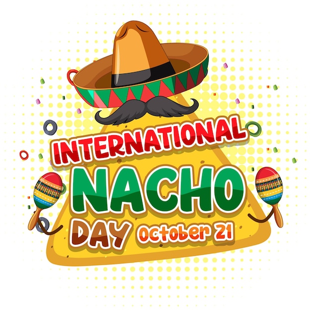 Free Vector international nacho day banner design