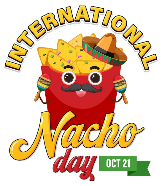 Free Vector international nacho day banner design