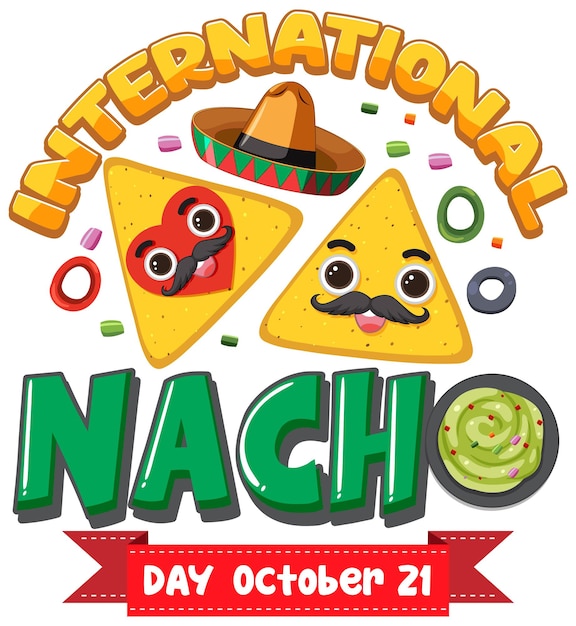 Free Vector international nacho day banner design