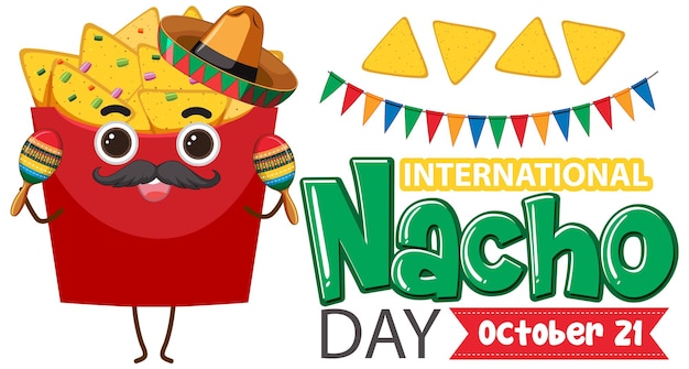 Free Vector international nacho day banner design